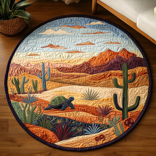 Tortoise Path Quilted Round Mat NCU0DK7526