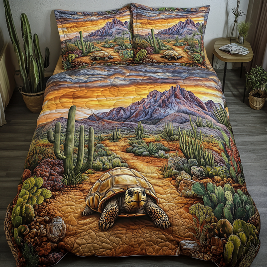 Tortoise Trail 3-Piece Quilted Bedding Set NCU0DK6962