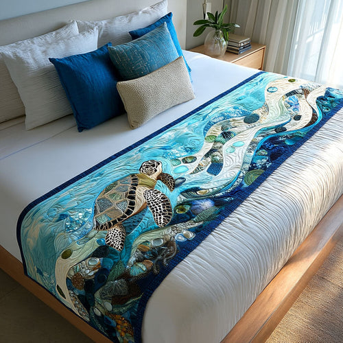 Tortoise Trails Quilted Bed Runner NCU0PT8022