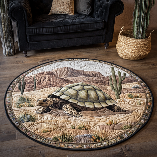 Tortoise Walk Quilted Round Mat NCU0DK7530