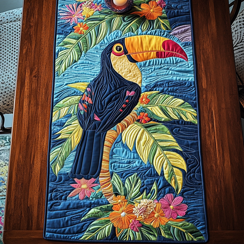 Toucan Bloom Quilted Table Runner NCU0VH5274
