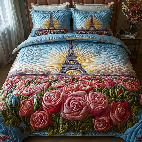 Tower Lights 3-Piece Quilted Bedding Set NCU0DV5070