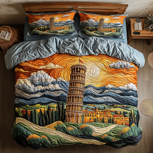 Tower View 3-Piece Quilted Bedding Set NCU0DK7830