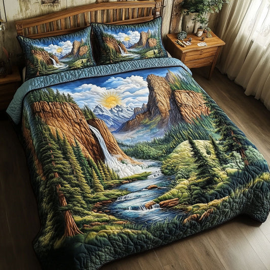 Towering El Capitan 3-Piece Quilted Bedding Set NCU0PT6292