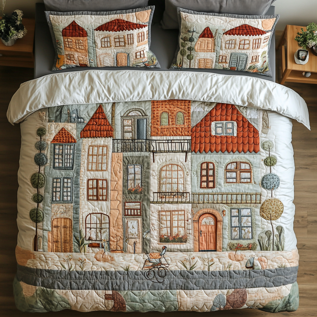 Town Horizon 3-Piece Quilted Bedding Set NCU0DK7818