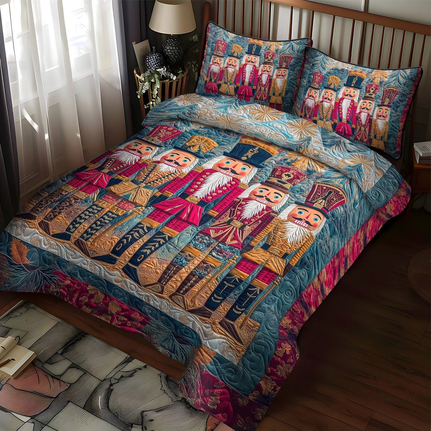 Toy Soldier Waltz 3-Piece Quilted Bedding Set NCU0TL1595