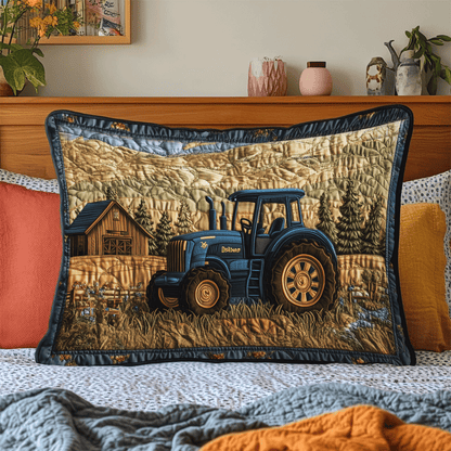 Tractor Adventure Quilted Bedding Pillow Case NCU0DV4787