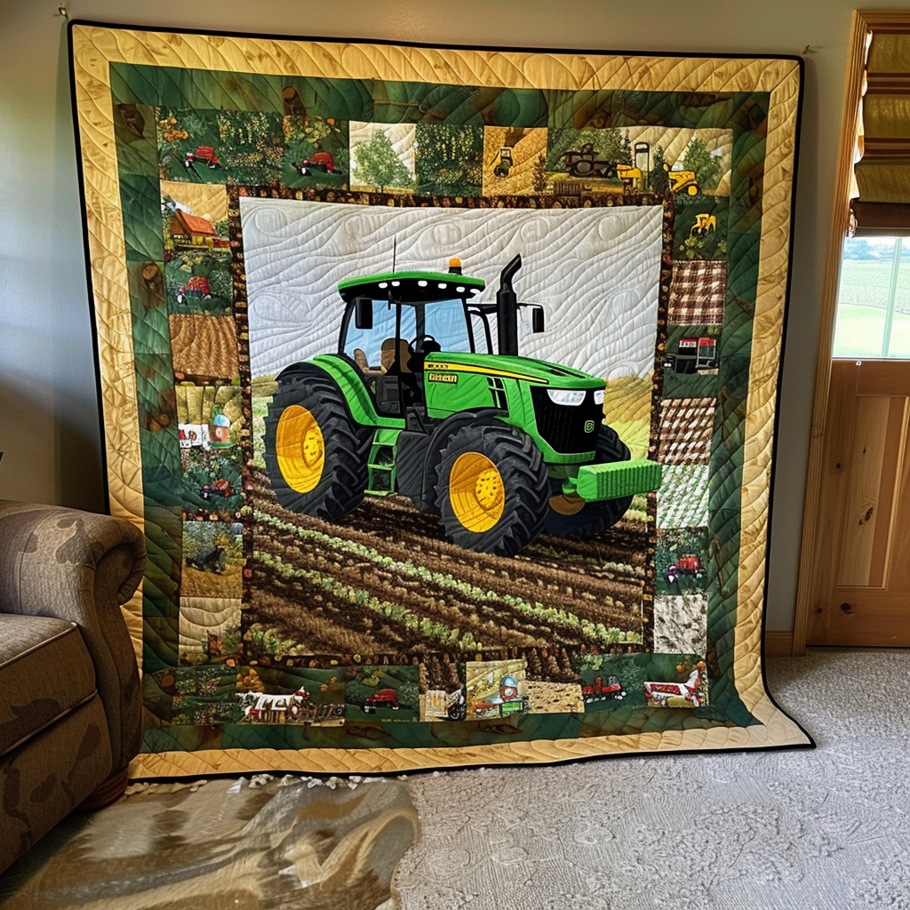 Tractor Trails Quilted Blanket NCU0TH710