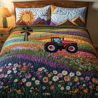 Tractor Windmill v2 Quilted Bedding Set NCU0DV4615