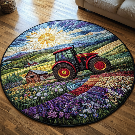 Tractor Dreams Quilted Round Mat NCU0DV4690