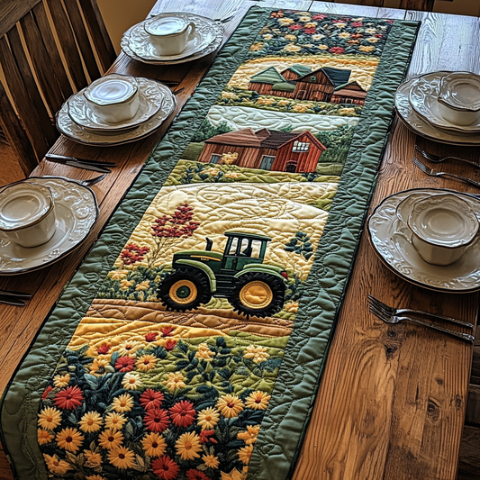 Tractor Dreams Quilted Table Runner NCU0DV4404