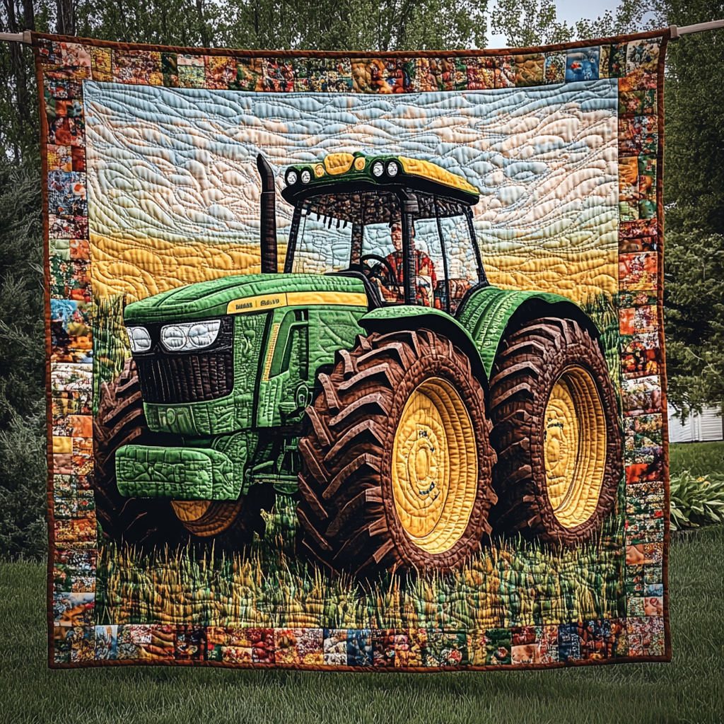 Tractor Life Quilted Blanket NCU0DV4416