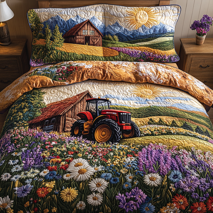 Tractor Pride 3-Piece Quilted Bedding Set NCU0DV4630