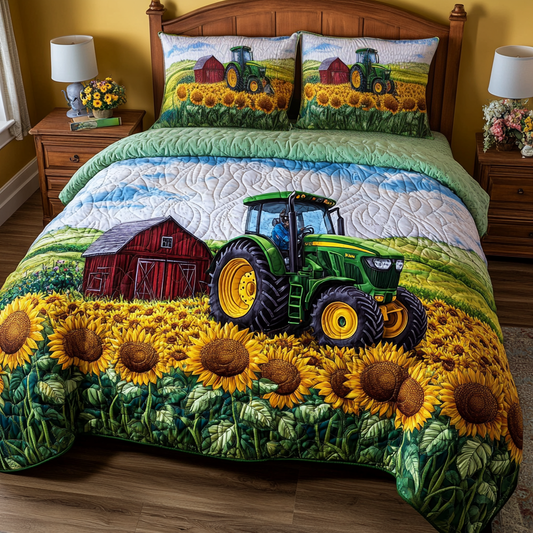 Tractor Ride 3-Piece Quilted Bedding Set NCU0VL2084
