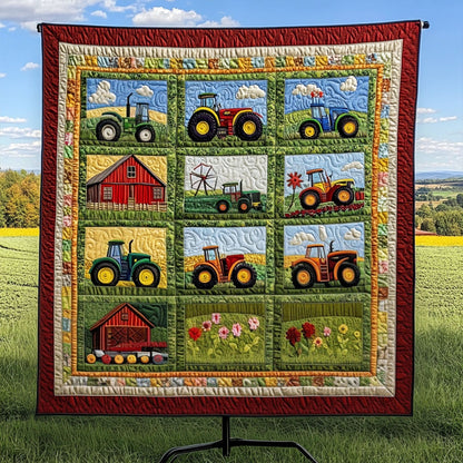 Tractor Sunshine Quilted Blanket NCU0PT5674