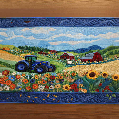 Tractor Trail Quilted Table Runner NCU0NT6304