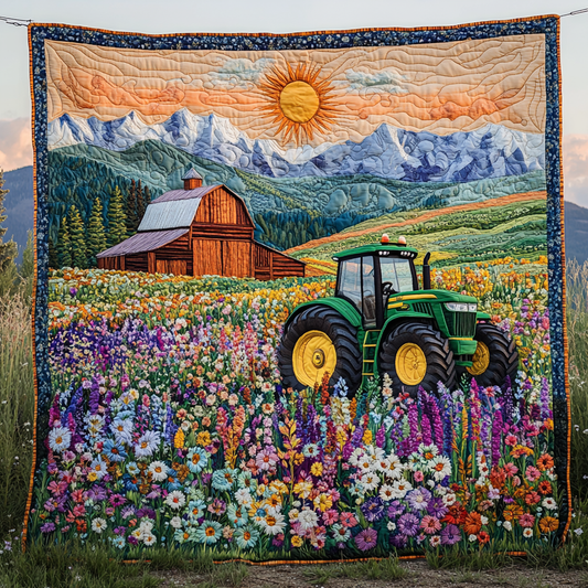 Tractor Trails Quilted Blanket NCU0DV4415