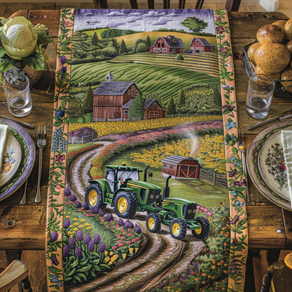 Tractor Trails Quilted Table Runner NCU0DV4408