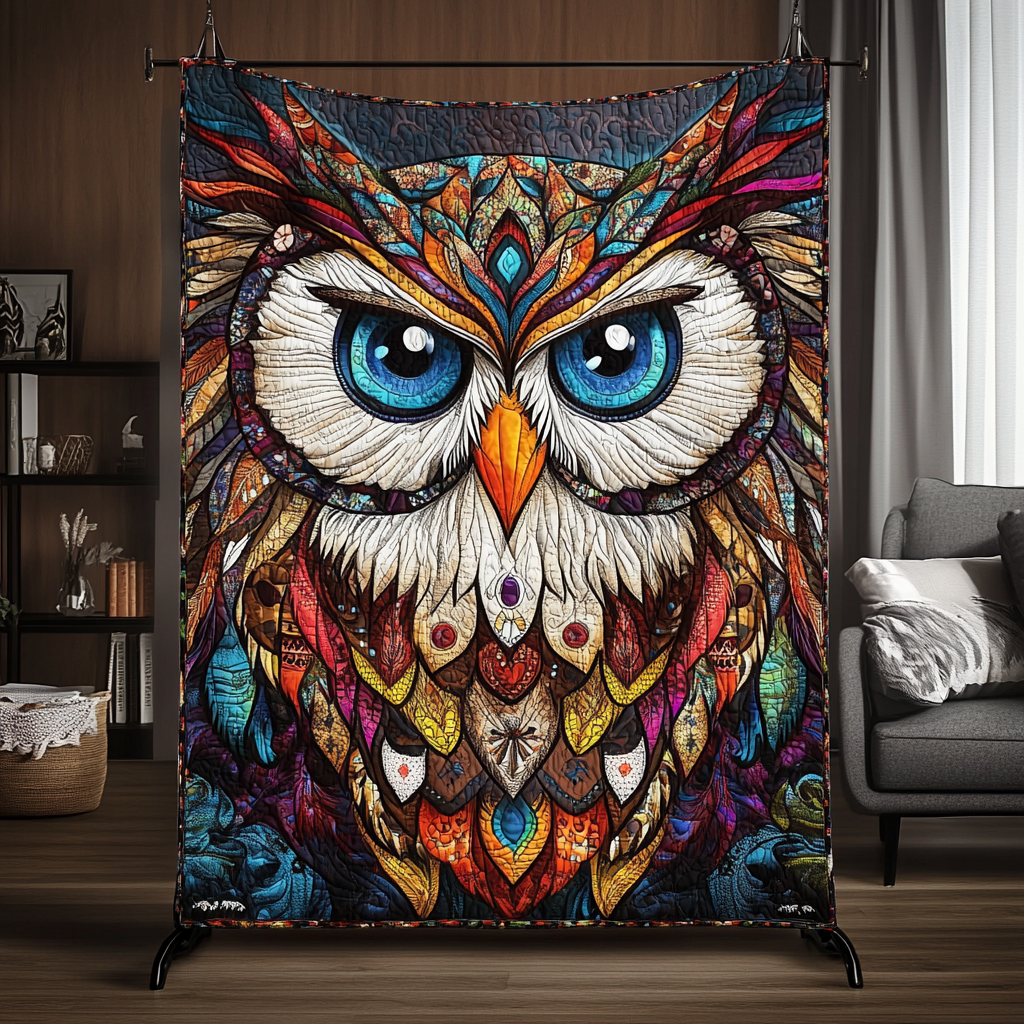 Traditional Owl Quilted Blanket NCU0DK371