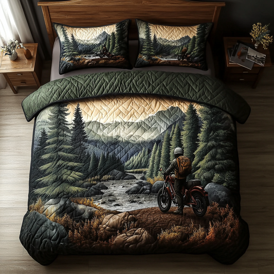 Trail Adventure 3-Piece Quilted Bedding Set NCU0DK7193