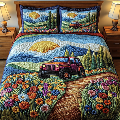 Trail Trek 3-Piece Quilted Bedding Set NCU0VL2289