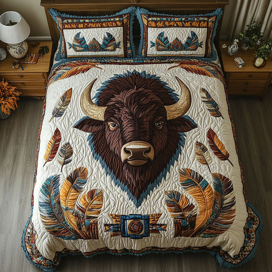 Trail of Legends 3-Piece Quilted Bedding Set NCU0PT3108