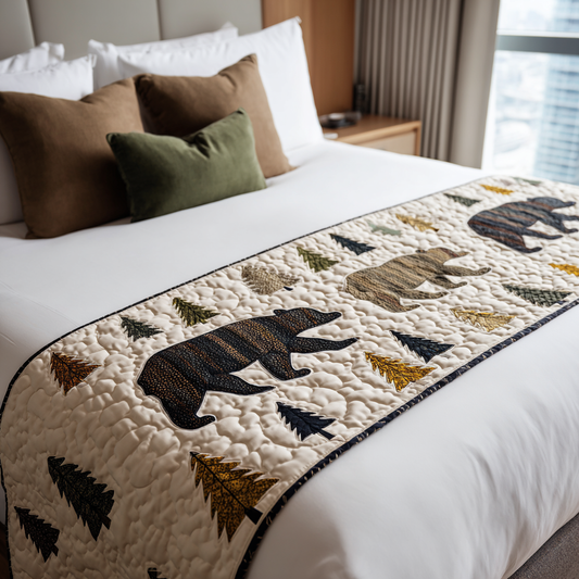 Trail of the Bear Quilted Bed Runner NCU0PT8383