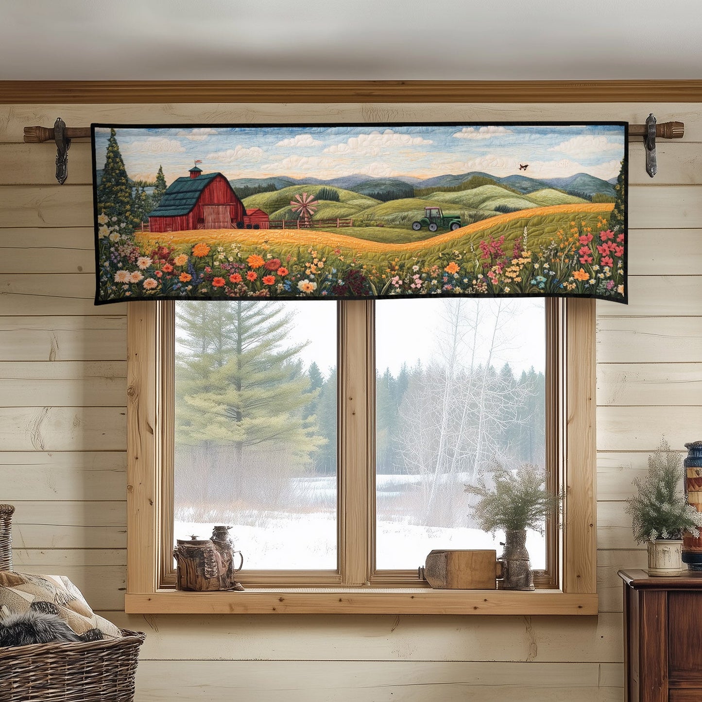 Tranquil Countryside Quilted Valance NCU0PT6004