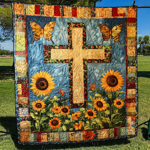 Tranquil Cross Quilted Blanket NCU0VL523