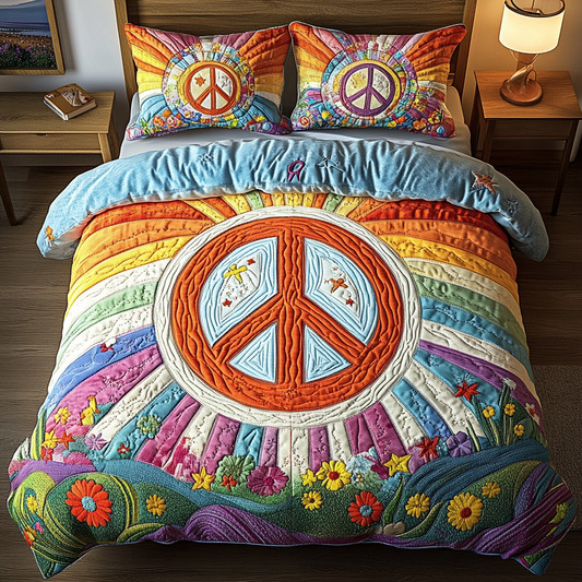 Tranquil Fields 3-Piece Quilted Bedding Set NCU0VL1152