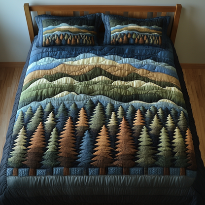 Tranquil Forest 3-Piece Quilted Bedding Set NCU0DK7502