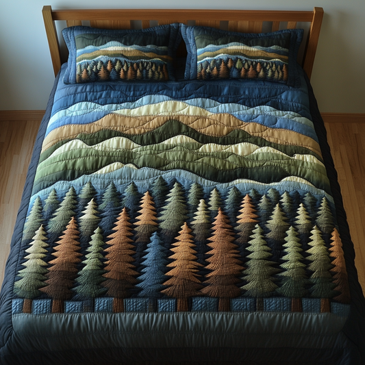 Tranquil Forest 3-Piece Quilted Bedding Set NCU0DK7502