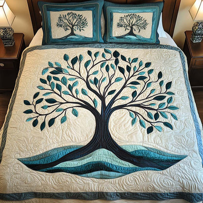 Tranquil Forest 3-Piece Quilted Bedding Set NCU0NT2262