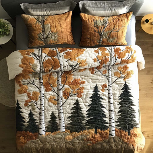 Tranquil Forest 3-Piece Quilted Bedding Set NCU0NT8539