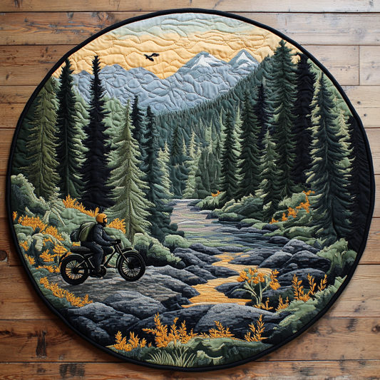 Tranquil Forest Quilted Round Mat NCU0DK7372