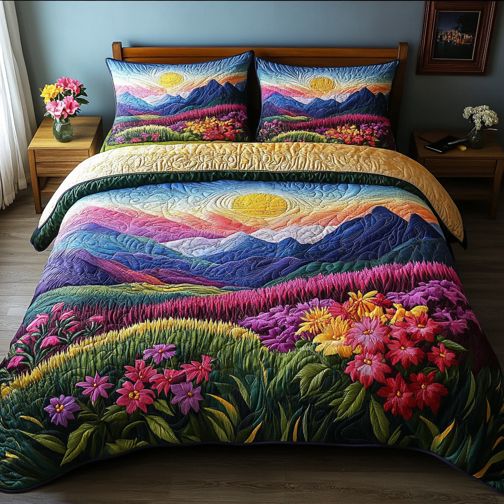 Tranquil Horizon 3-Piece Quilted Bedding Set NCU0DK6911