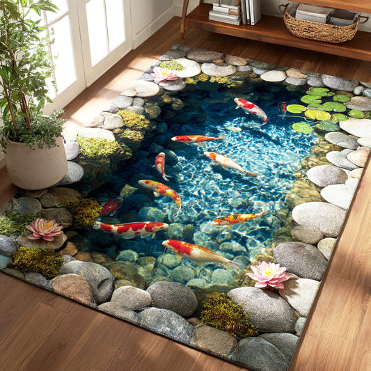 Tranquil Koi Garden Area Rug NCU0TV1689