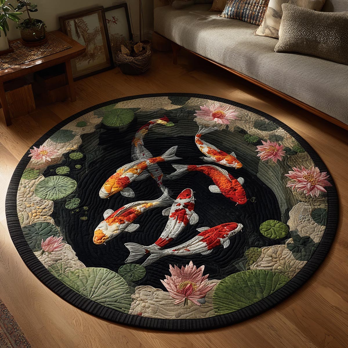 Tranquil Koi Round Carpet NCU0DV9409
