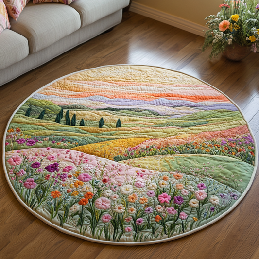 Tranquil Lands Quilted Round Mat NCU0DK7180