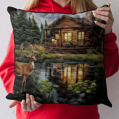 Tranquil Log Cabin Quilted Pillow Case NCU0DK4249