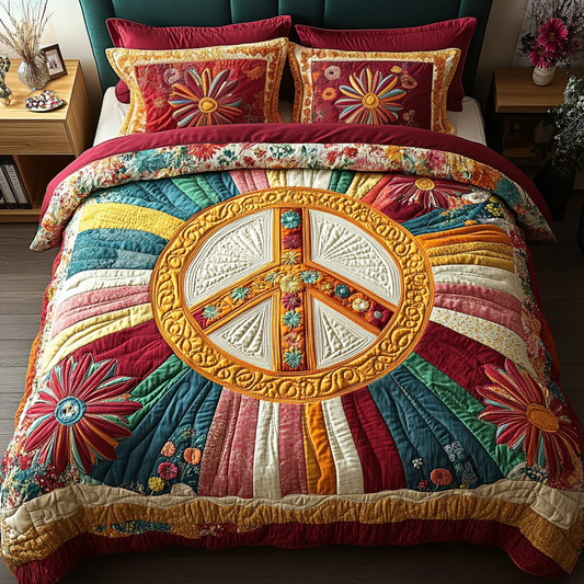 Tranquil Patch 3-Piece Quilted Bedding Set NCU0VH2472