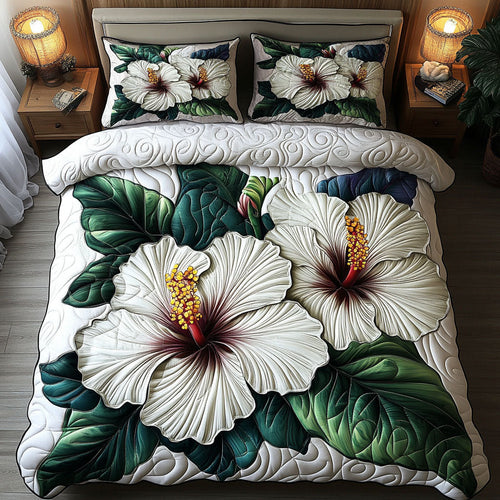 Tranquil Petal Dream 3-Piece Quilted Bedding Set NCU0NT5862