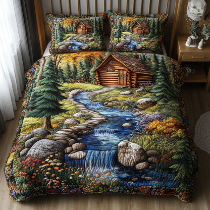 Tranquil Pines 3-Piece Quilted Bedding Set NCU0VL2286