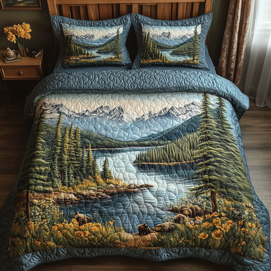 Tranquil Shores 3-Piece Quilted Bedding Set NCU0DK6968