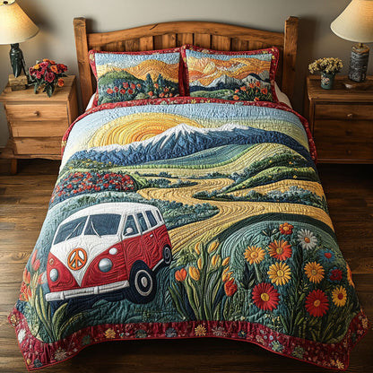 Tranquil Tennessee Travels 3-Piece Quilted Bedding Set NCU0PT6224