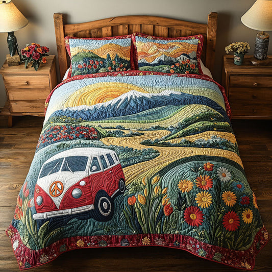 Tranquil Tennessee Travels 3-Piece Quilted Bedding Set NCU0PT6224