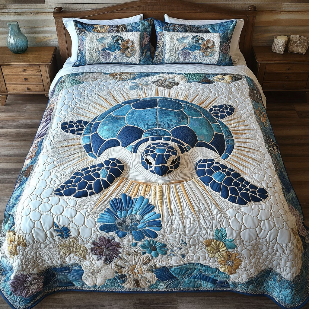 Tranquil Tides 3-Piece Quilted Bedding Set NCU0PT3548