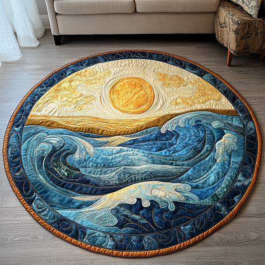 Tranquil Tides Quilted Round Mat NCU0VL1281