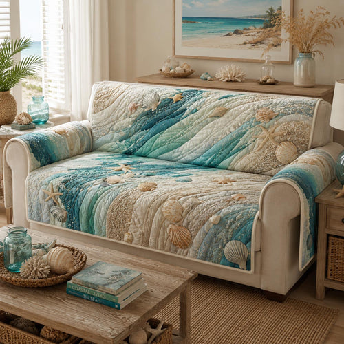 Tranquil Tides Quilted Sofa Cover NCU0DV9816