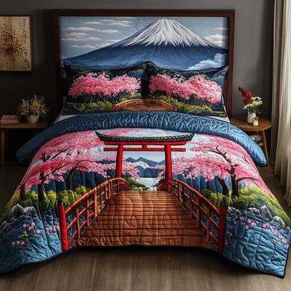Tranquil Torii 3-Piece Quilted Bedding Set NCU0PT6703